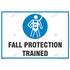 Fall Protection Trained Sign