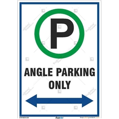 Angle Parking Only Sign