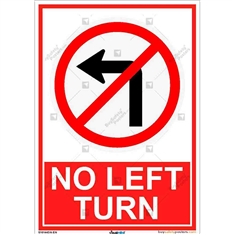 No Left Turn Sign