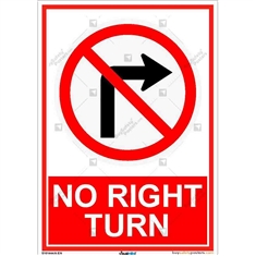 No right Turn Sign