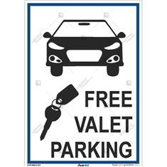 Free Valet Parking Awareness Sign