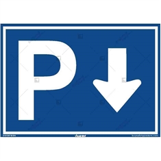 Parking at the Back Display- Parking Sign in Landscape