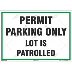 Permit Parking Only Sign - Parking Sign in Landscape