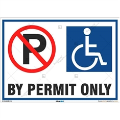 Disabled Permit Parking Sign - Parking Sign in Landscape
