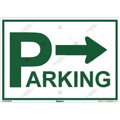 Parking to the Right Sign- Parking Sign in Landscape