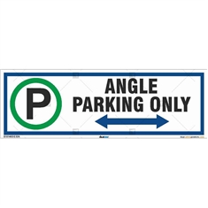 Angle Parking Only Sign-  Rectangle