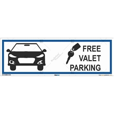 Free Valet Parking Awareness Sign- Rectangle