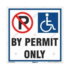 Disabled Permit Parking Sign- Square