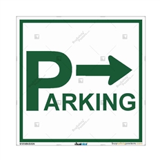 Parking to the Right Sign- Square