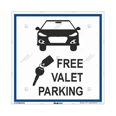Free Valet Parking Awareness Sign- square
