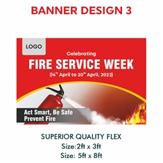 Fire Safety Week Banner - Buysafetyposters.com