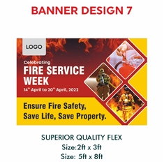 Fire Service Week Banner - Buysafetyposters.com