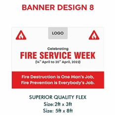 Fire Destruction is One Man's Job, Fire Prevention is Everybody's Job - Fire Service Banner - Buysafetyposters.com