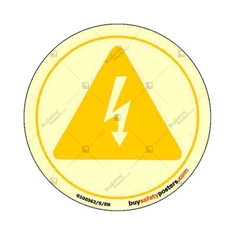 Danger Electric Auto Glow Sign in Round
