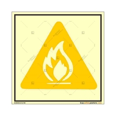 Flammable Photo luminescent signs in Square