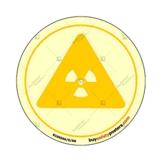 Radiation Photo luminescent signs in Round