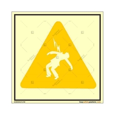 Danger of Death Glowing Sign in Square