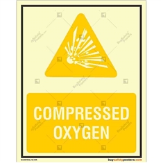 Compressed Oxygen Auto Glow Sign in Portrait