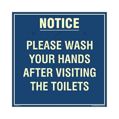 Please Wash Your Hands  Photo luminescent signs in Square
