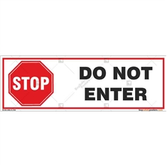 Do Not Enter Signage in Rectangle