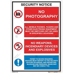 Security-Notice-Sign in Portrait