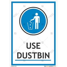 Use-Dustbin-Display-Sign in Portrait