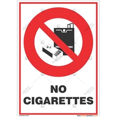Cigarettes-Prohibition-Sign in Portrait