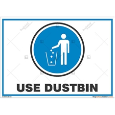 Use-Dustbin-Display-Sign in Landscape