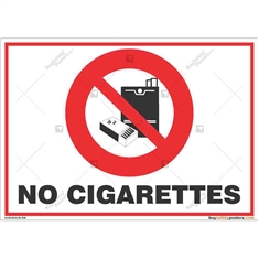Cigarettes-Prohibition-Sign in Landscape