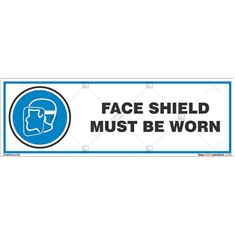 Wear-Face-Shield-Display-Sign in Rectangle