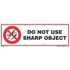 Sharp-Objects-Prohibited-Sign in Rectangle