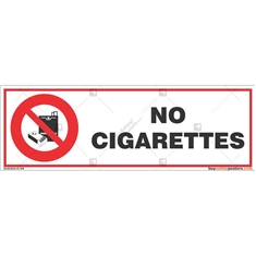 Cigarettes-Prohibition-Sign in Rectangle