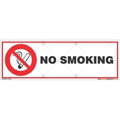 Smoking-Prohibited-Display-Sign in Rectangle