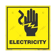 Do-Not-Touch-Electric-Current-Warning-Sign in Square