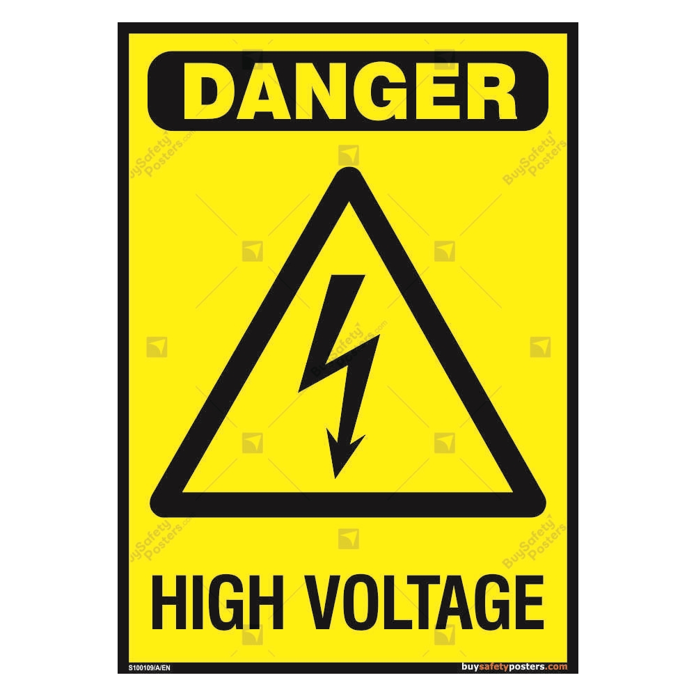 High Voltage Danger Sign | Buysafetyposters.com