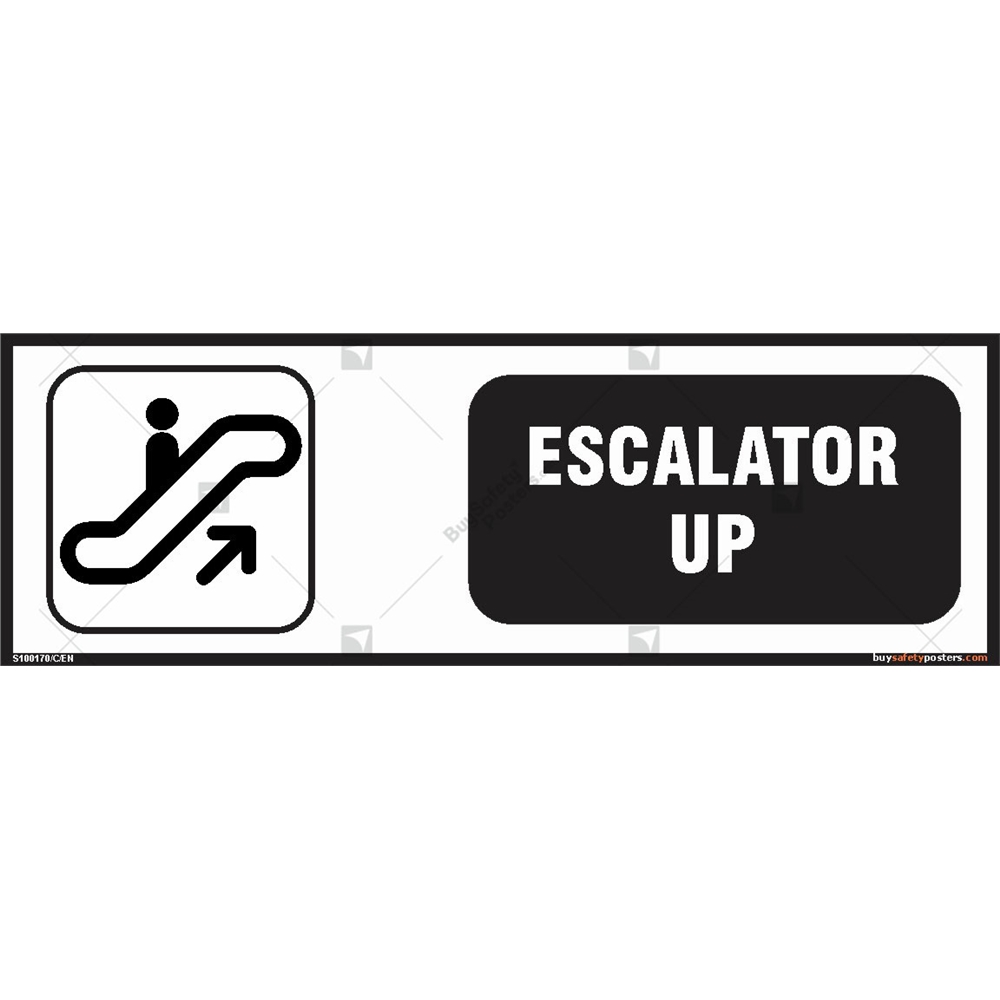 Escalator Caution Sign
