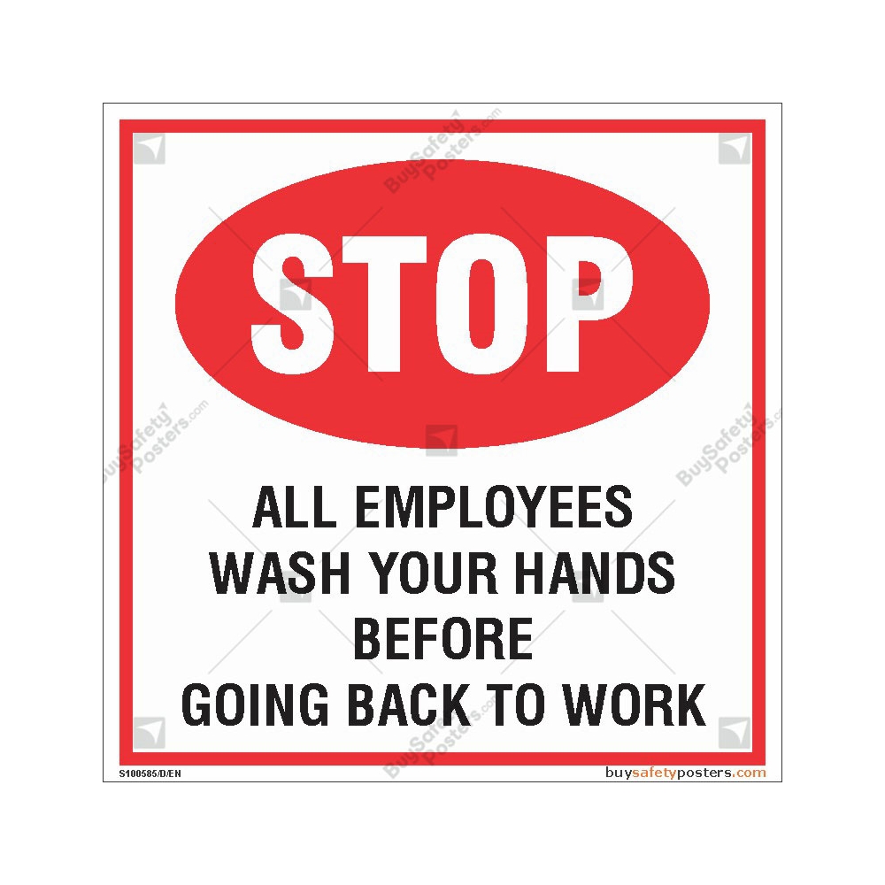 Employee Wash Your Hands Poster