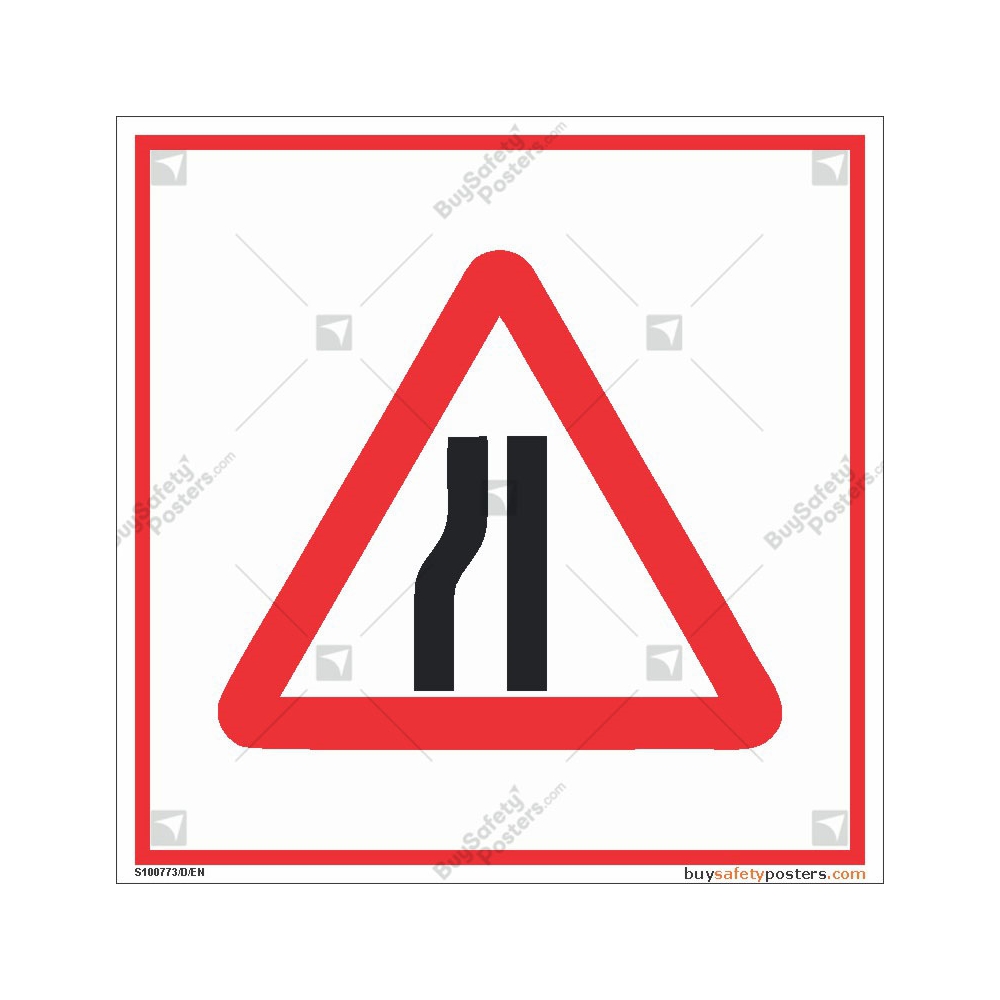 Narrow Road Ahead Traffic Sign